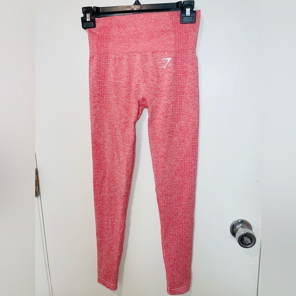 Gymshark Women's Vital Seamless Leggings High Rise Pink marl Sz XS workout